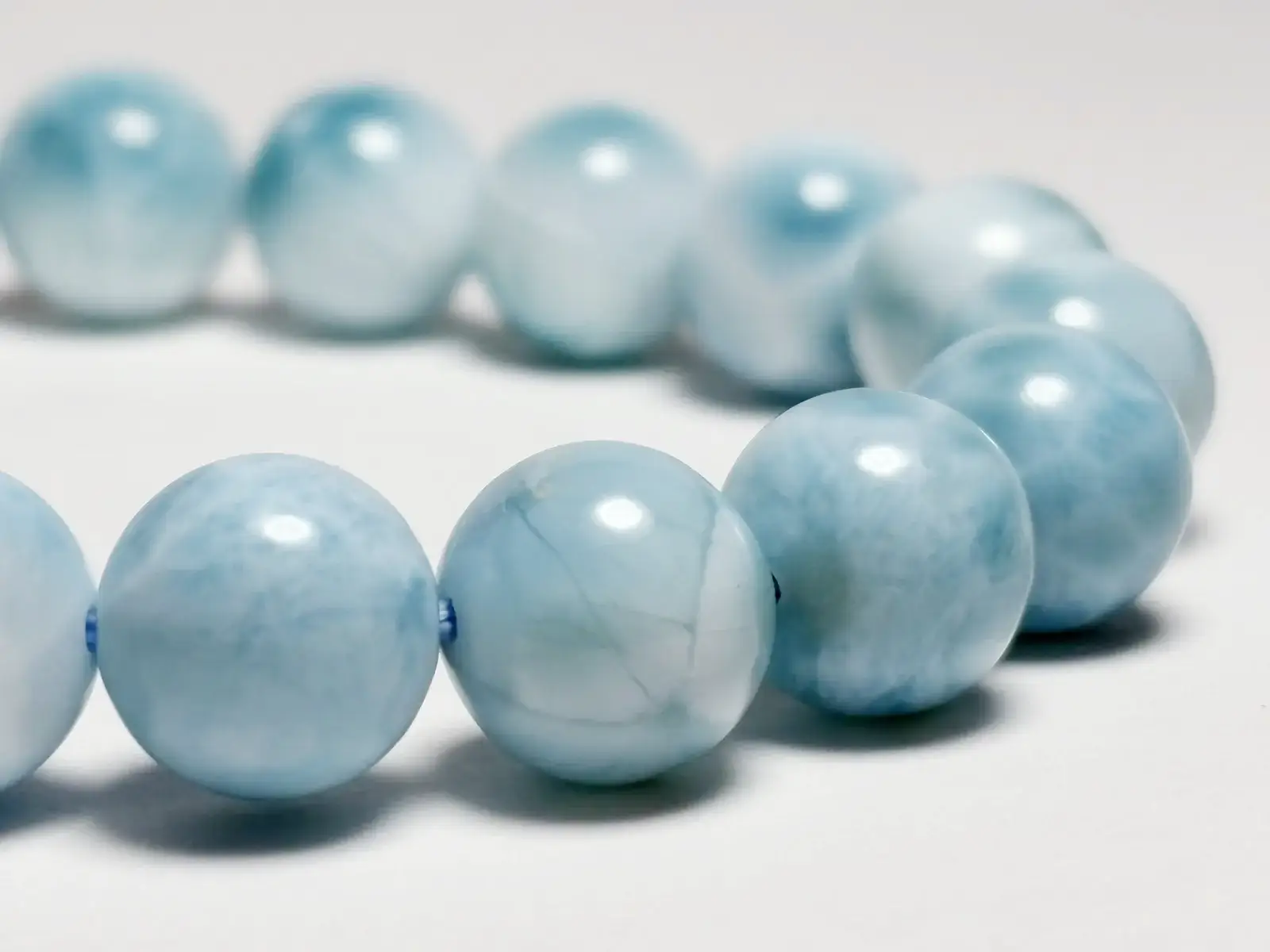 ドミニカ共和国産 ラリマー 11mm ブレスレット / Larimar