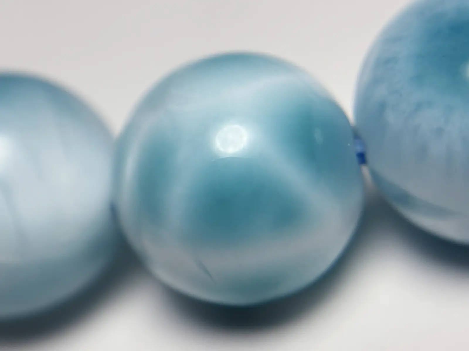 ドミニカ共和国産 ラリマー 11mm ブレスレット / Larimar