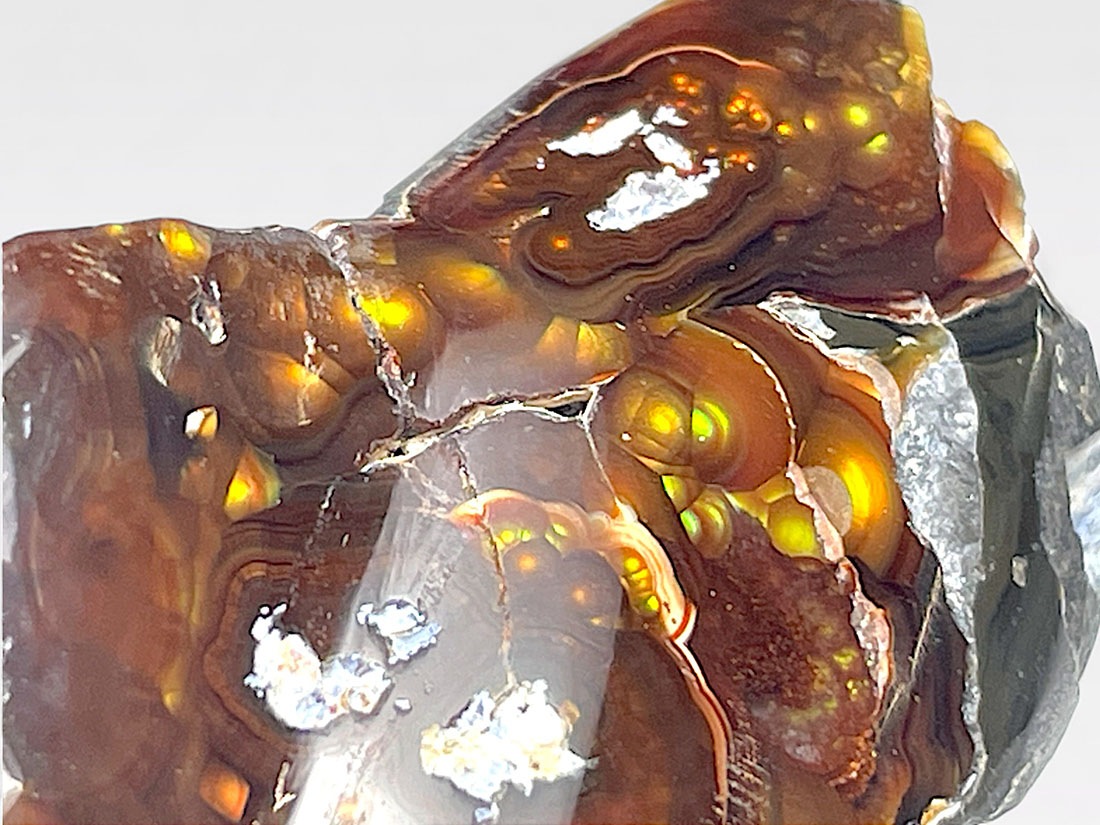 メキシコ帰国セール　Fa7 メキシコ ファイアアゲート 天然石 オパール メキシコ産 ファイアーアゲート⁄FireAgate