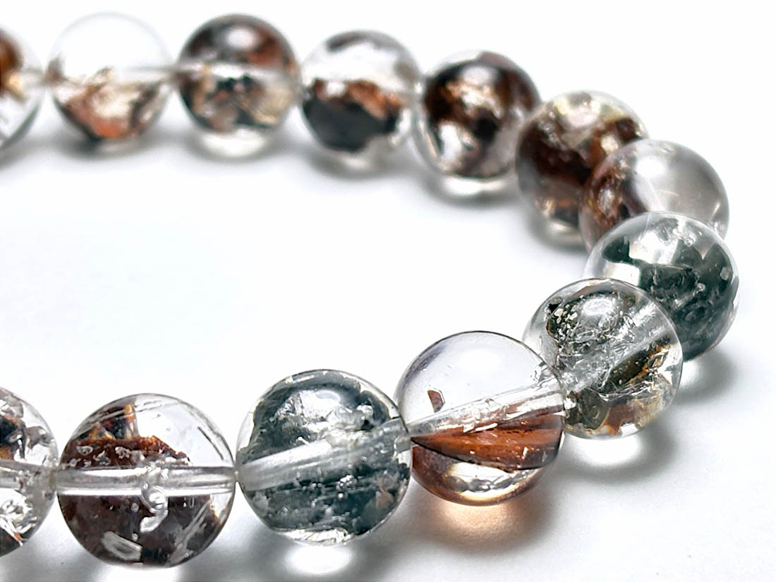 蛍光 ) エレスチャルクォーツ ブレスレット 10mm / Elestial Quartz