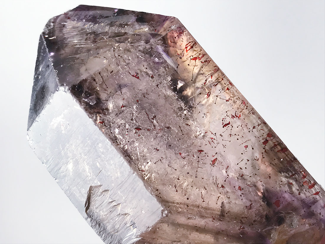 【匿名発送】レピドクロサイト内包アメジストクラスター ナミビア ブランドバーグ産 レピドクロサイト入りアメジストの結晶