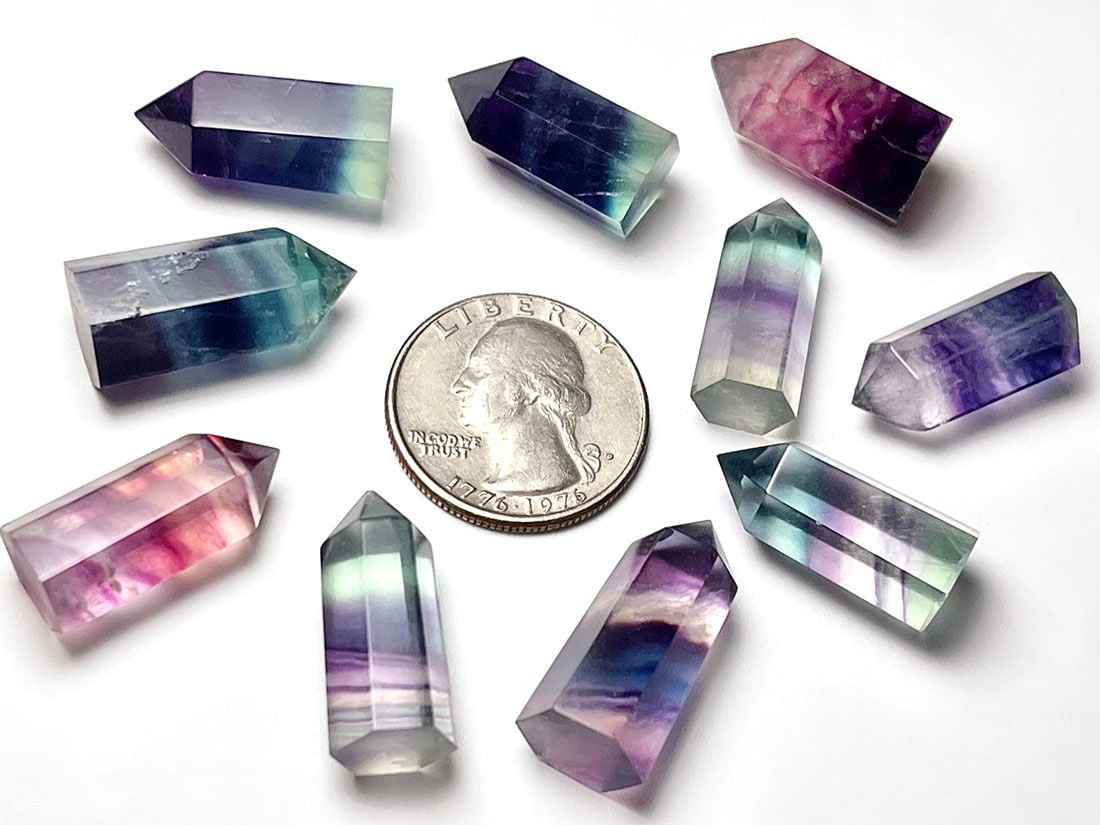 フローライト ポイント ミニ 10本セット ( 蛍石 )/ Fluorite