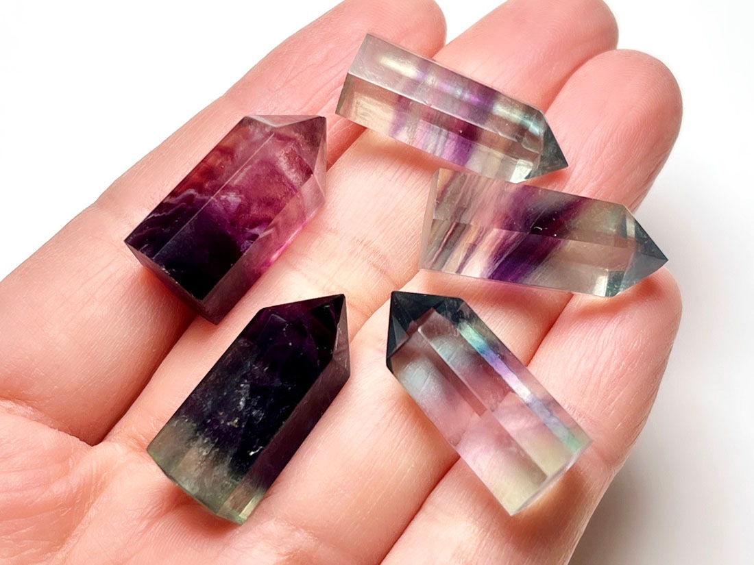 フローライト ポイント フローライト ポイント ミニ 10本セット ( 蛍石 )/ Fluorite