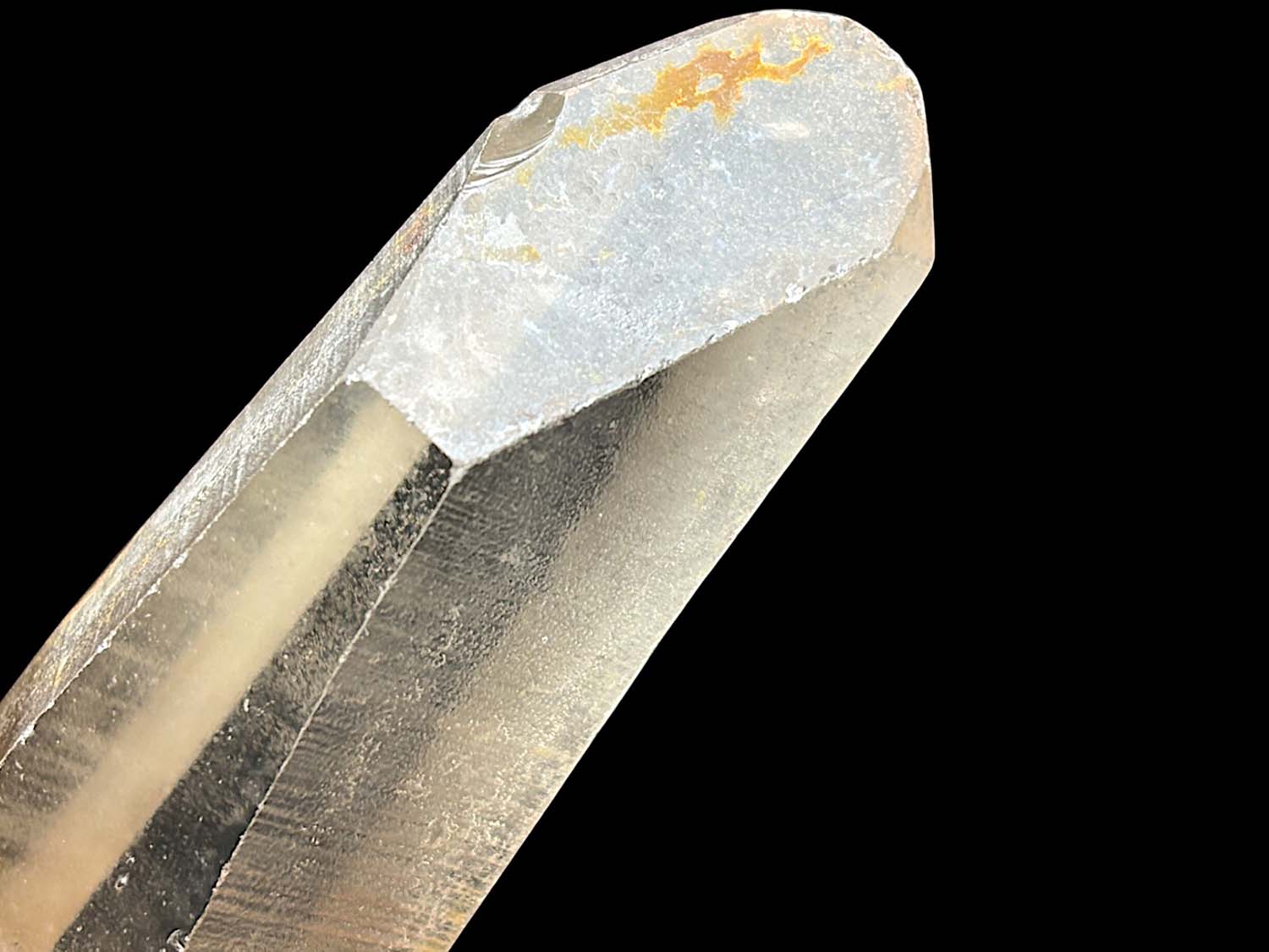はま　超古代の記憶を持つ幻の水晶　ホワイトブルーウラルレムリアンの大勾玉 最強陰陽統合☯️勾玉～龍神と金雲～ホワイトラメ | 陰陽統合