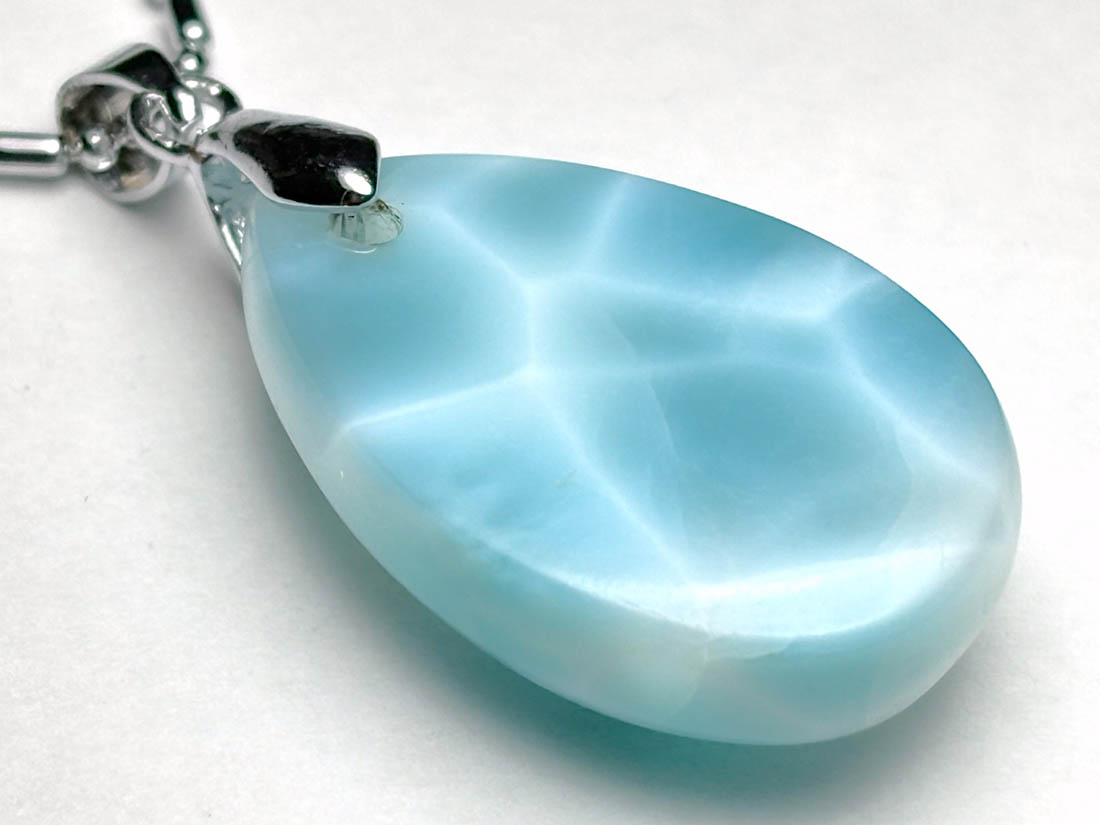 高品質】 ドミニカ共和国産 ラリマー ペンダントトップ / Larimar