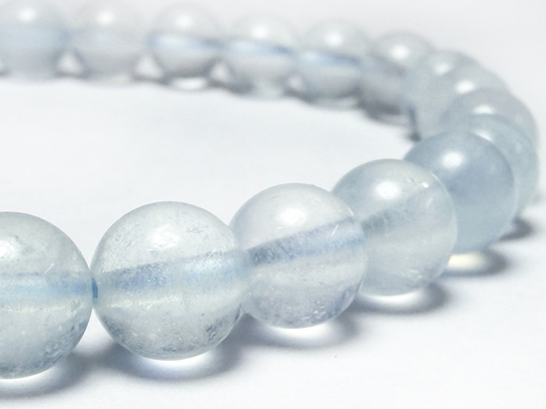 【天然】アクアマリン ブレスレット 6mm アクアマリン 6mm ブレスレット アソート /( 藍玉 )/ Aquamarine