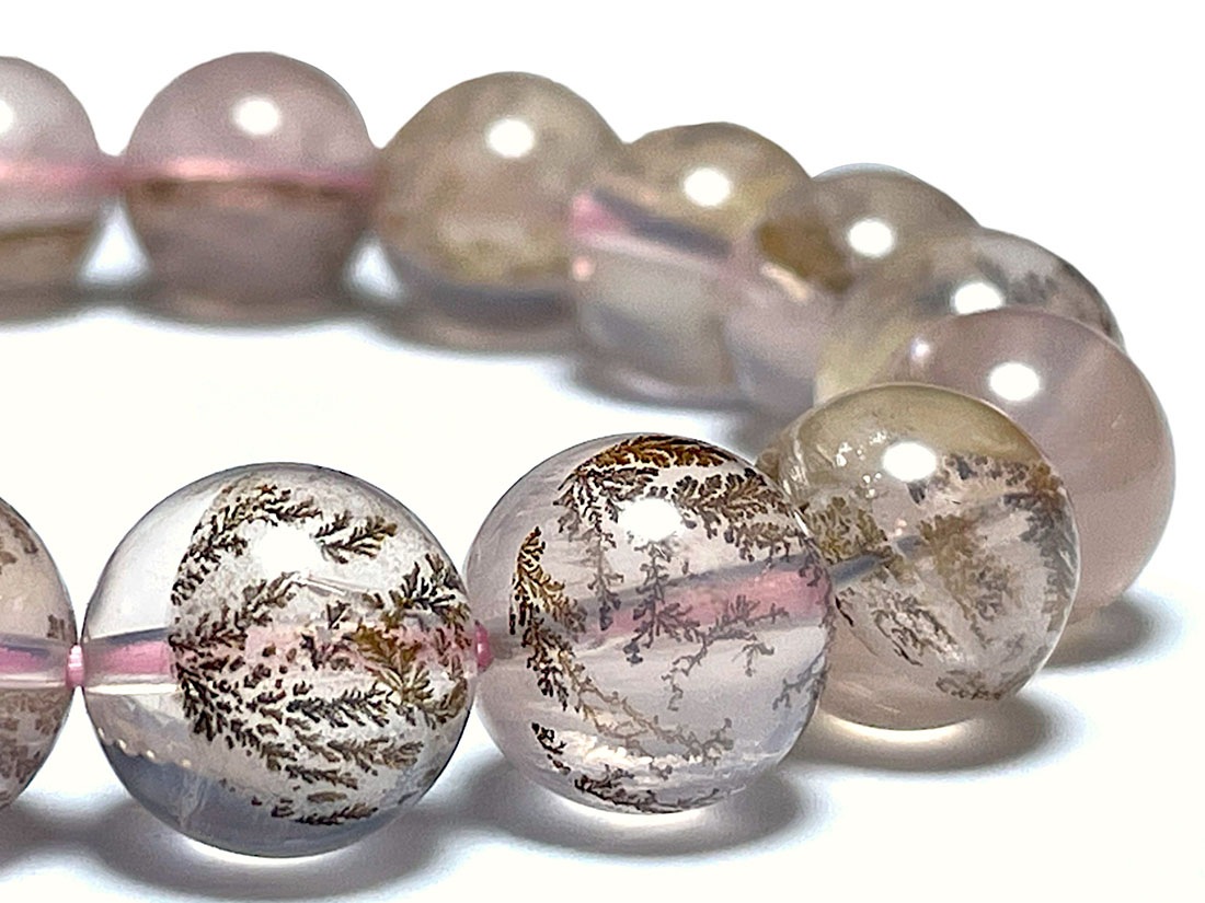 デンドリティック ローズクォーツ 11mm ブレスレット