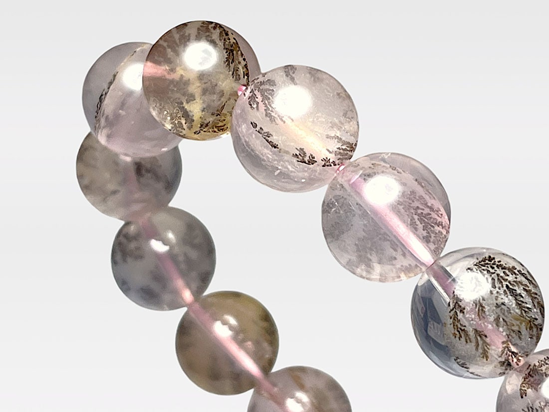 デンドリティック ローズクォーツ 11mm ブレスレット