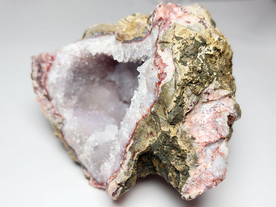 高品質　水晶　天然石 ジオード　卵　オールカット　母岩無し モロッコ産 水晶ジオード ペア/Quartz Geode