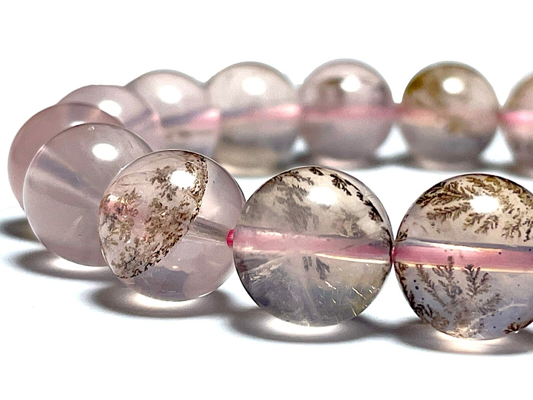 デンドリティック ローズクォーツ 11mm ブレスレット