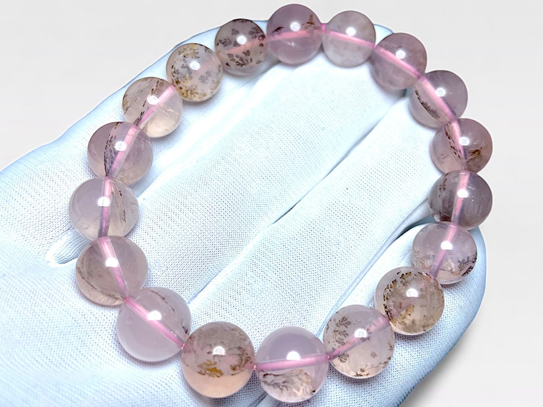 デンドリティック ローズクォーツ 11mm ブレスレット