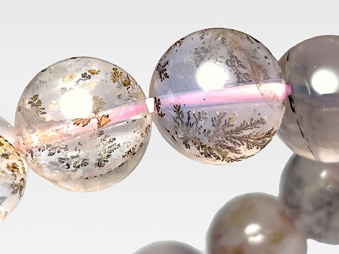 デンドリティック ローズクォーツ 11mm ブレスレット