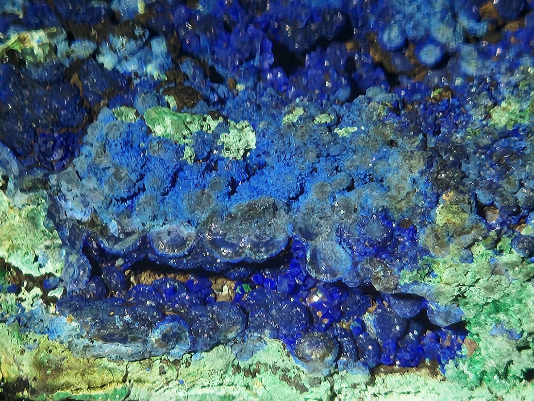 安徽省産アズライト with マラカイト/Azurite with Malachite