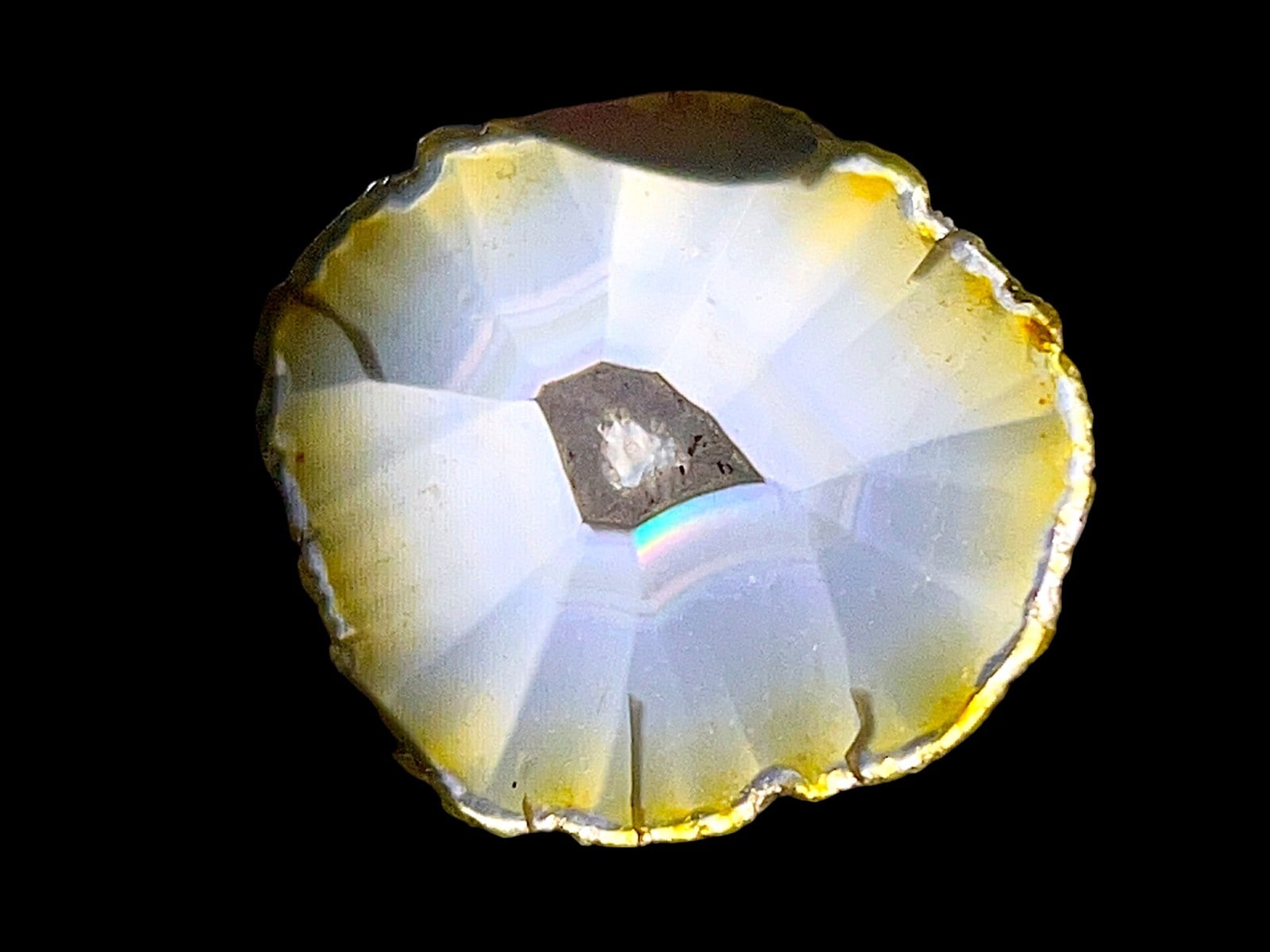 10g　イリスアゲート　インドネシア産　鉱物標本　アゲート インドネシア産 イリスアゲート スライス(ミニ) /Iris Agate