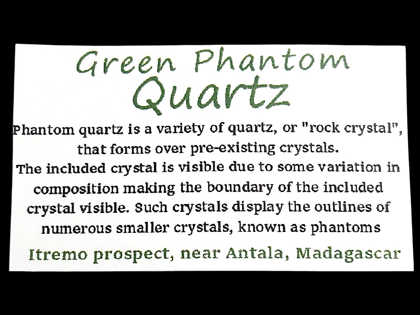 マダガスカル産 グリーンファントムクォーツ / Green Phantom Quartz