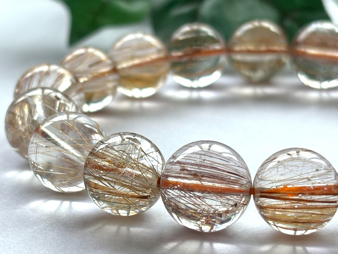 ルチルクォーツ 13mm ブレスレット /Rutilated Quartz