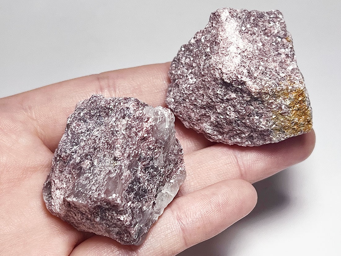 ブラジル産レピドライト/Lepidolite(リチア雲母) 2個セット