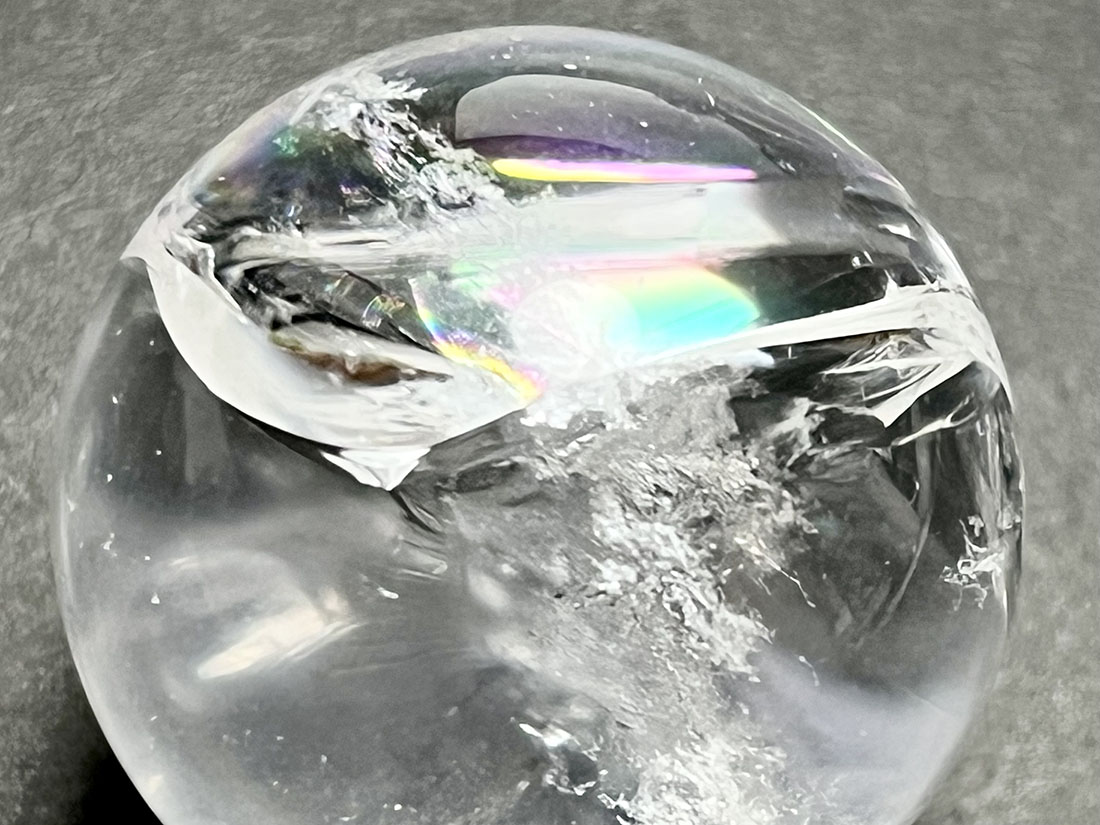 アイリスクォーツ (レインボークォーツ) 32mm 丸玉 / Iris Quartz