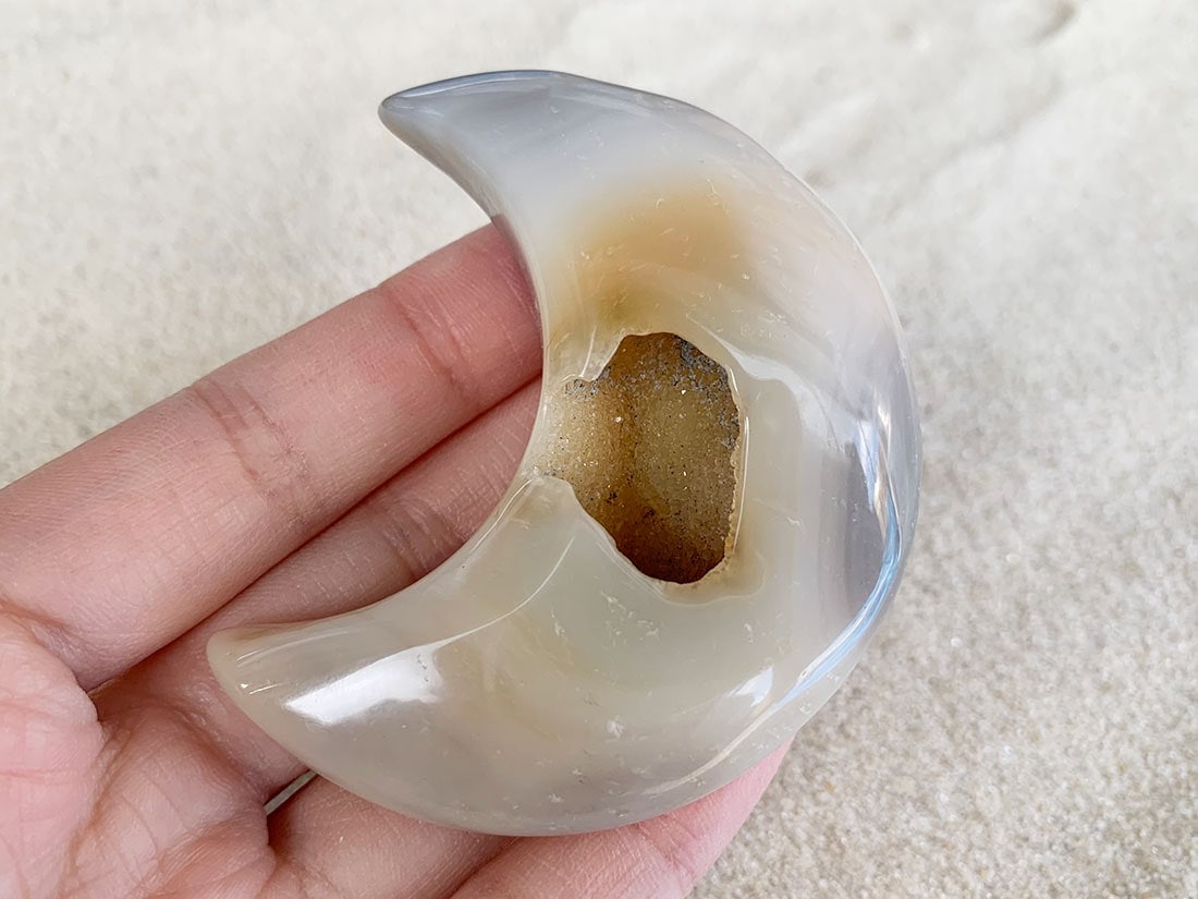 月型アゲートジオード/Moon shaped Agate