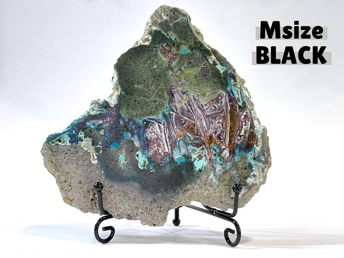 天然石スタンド2個セット Bタイプ (ゴールド/ブラック) 4サイズ展開