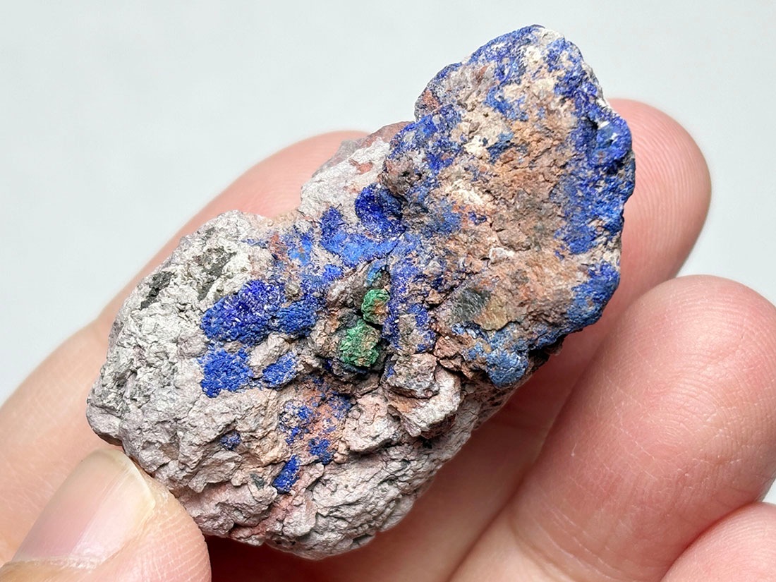 希少！　パワーストーン　原石　アジュライトサン　藍銅鉱　20g　No.522 トゥイシット鉱山産 アズライト ( 藍銅鉱 )/ Azurite