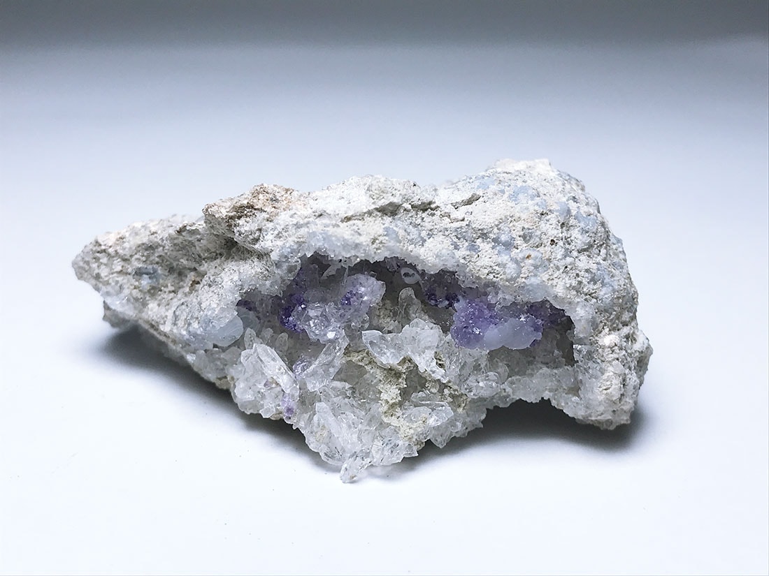 鉱石 ジオード　メキシコ産 メキシコ産スピリットフラワージオード(蛍光)