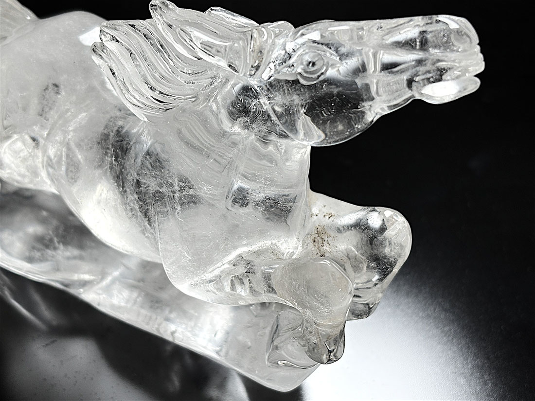 台座付き水晶 黒水晶クラスター 台座付き