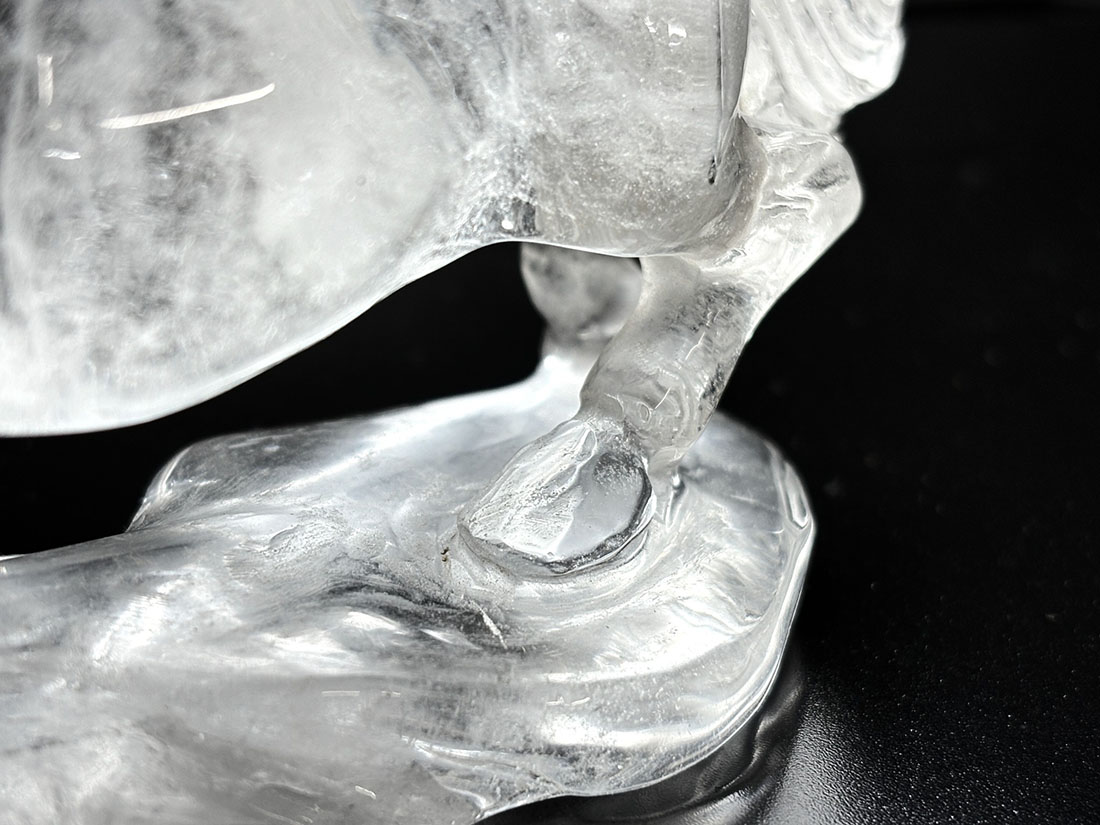 台座付き水晶 黒水晶クラスター 台座付き