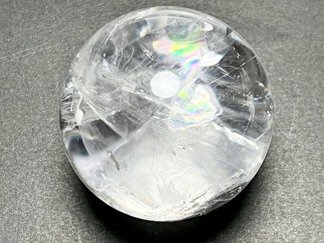 激レア☆オープンバック×アイリスガラス×ウランガラス☆虹色のバタフライブローチ アイリスクォーツ 虹入り レインボー水晶 ペンダント[T436-2246]