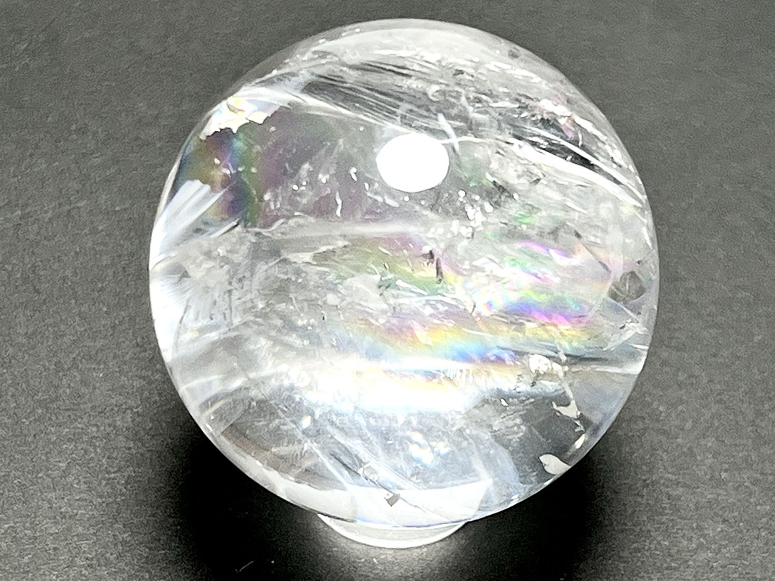 8mm レインボー フラーレン 置物 オーダー♡ アイリスクォーツ (レインボークォーツ) 40mm 丸玉 / Iris Quartz