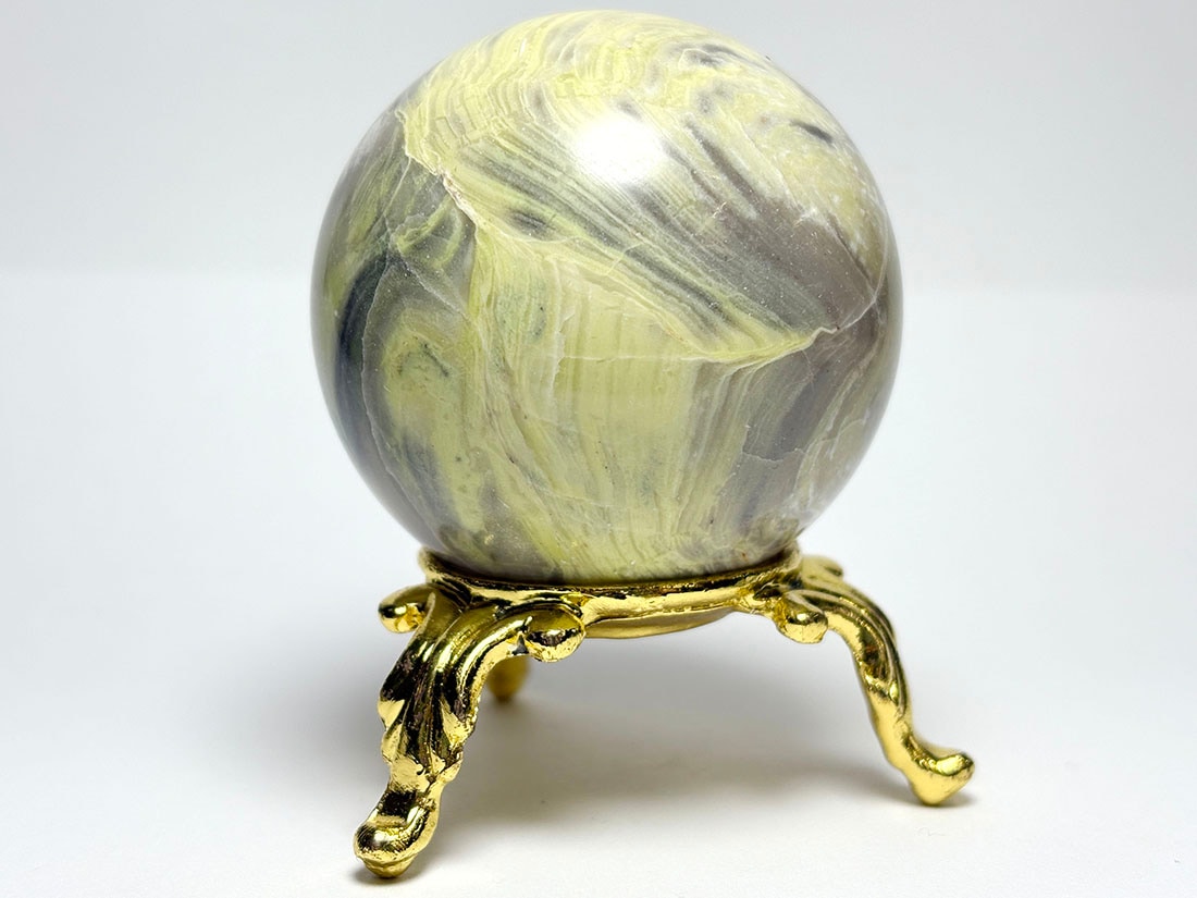 インド産 サーペンティン 48mm丸玉 ( 蛇紋石 )/ Serpentine