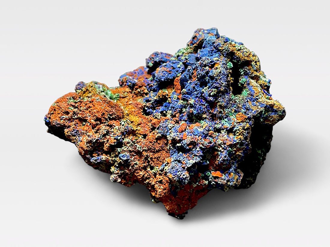 中国安徽省産 アズライトマラカイト原石 中国 安徽省産アズライト＆マラカイトの母岩付き結晶（原石