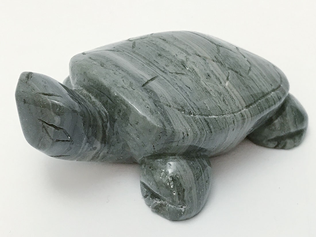 オーシャンジャスパー 亀 彫刻