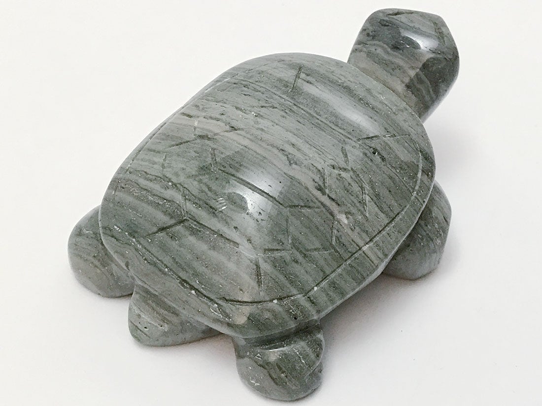 オーシャンジャスパー 亀 彫刻