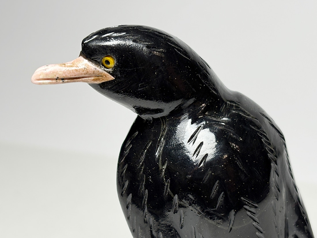 ペルー産 鳥彫刻 (ペンギン)