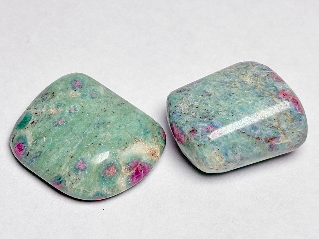 インド産 ルビーインフックサイト タンブル 2個セット /Ruby in Fuchsite