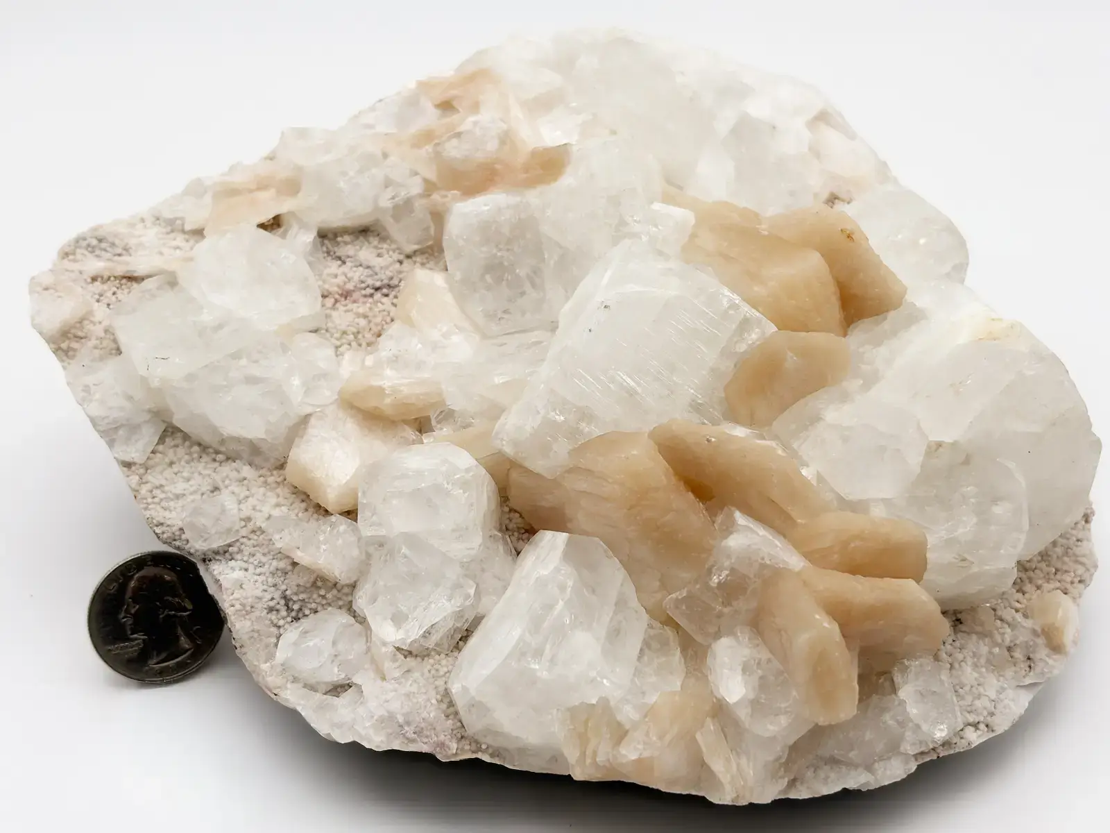 インド産アポフィライトwithスティルバイト /Apophyllite with Stilbite