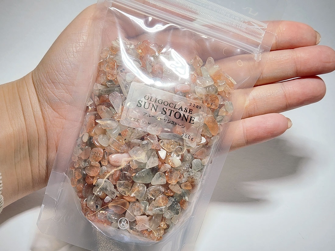 オリゴクレースサンストーンさざれ(アルーシャサンストーン) 200g