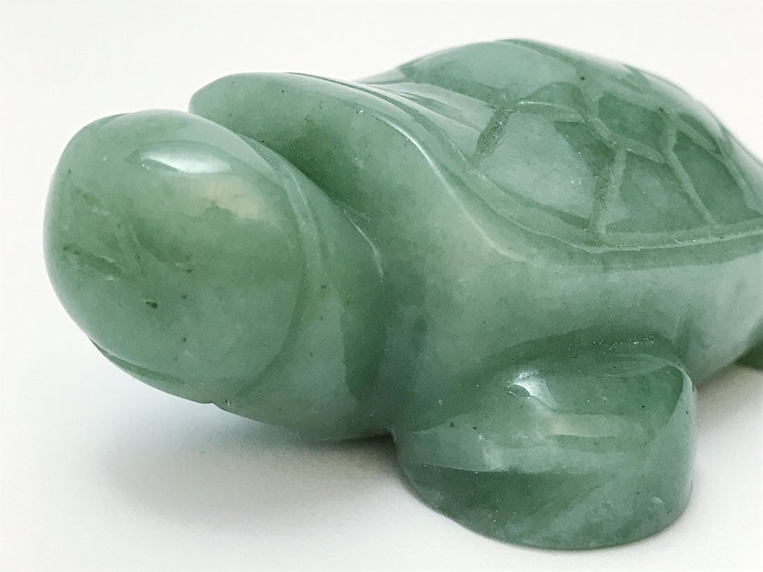 アベンチュリン 亀 彫刻