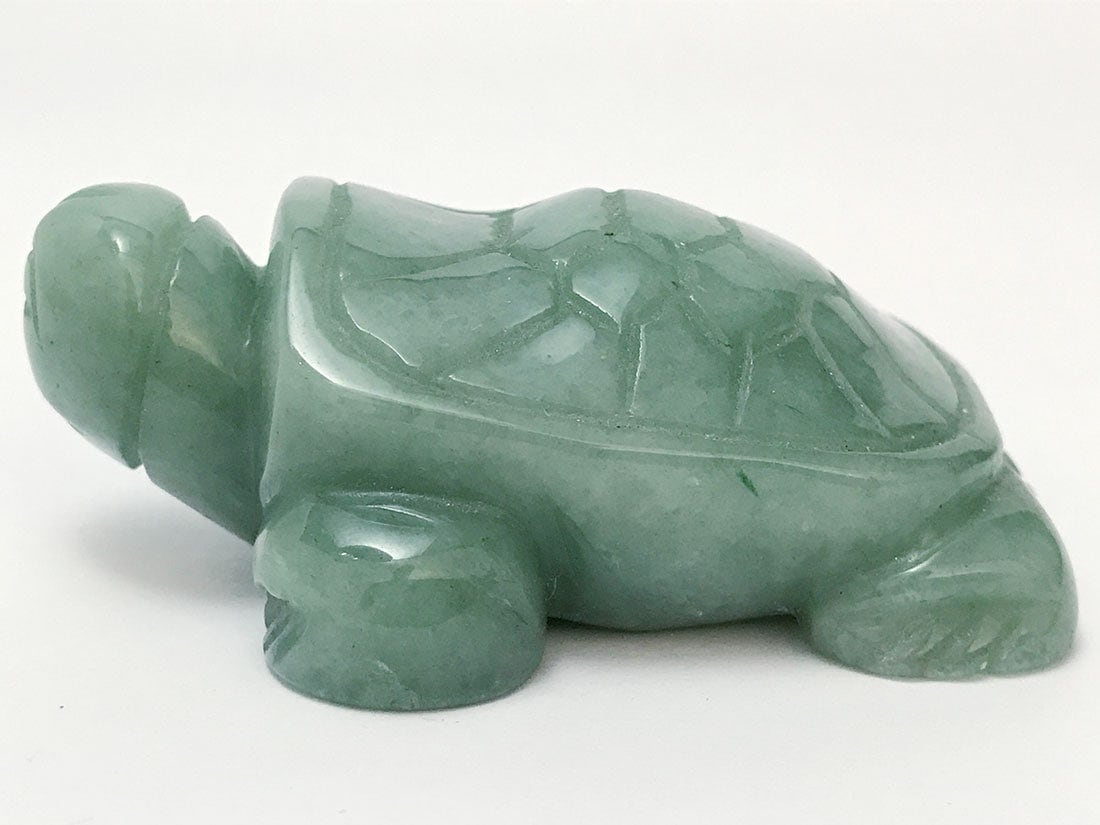 アベンチュリン 亀 彫刻