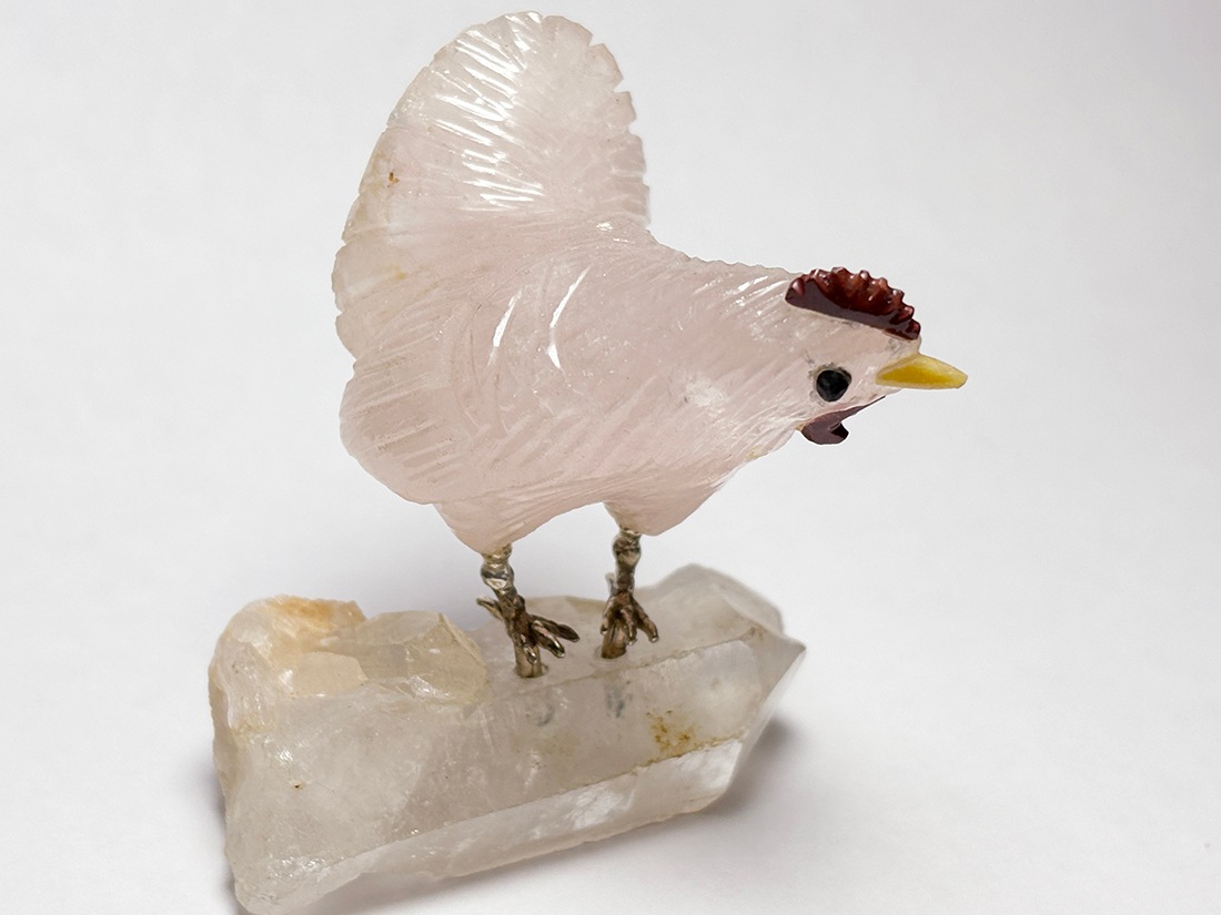 ブラジル産 鳥彫刻（ニワトリ）