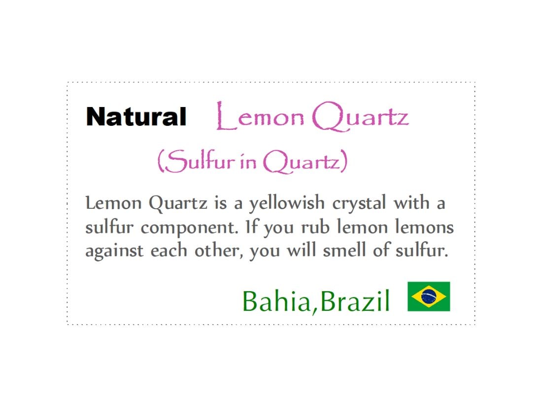 ブラジル産 レモンクォーツ / Sulfer in Quartz