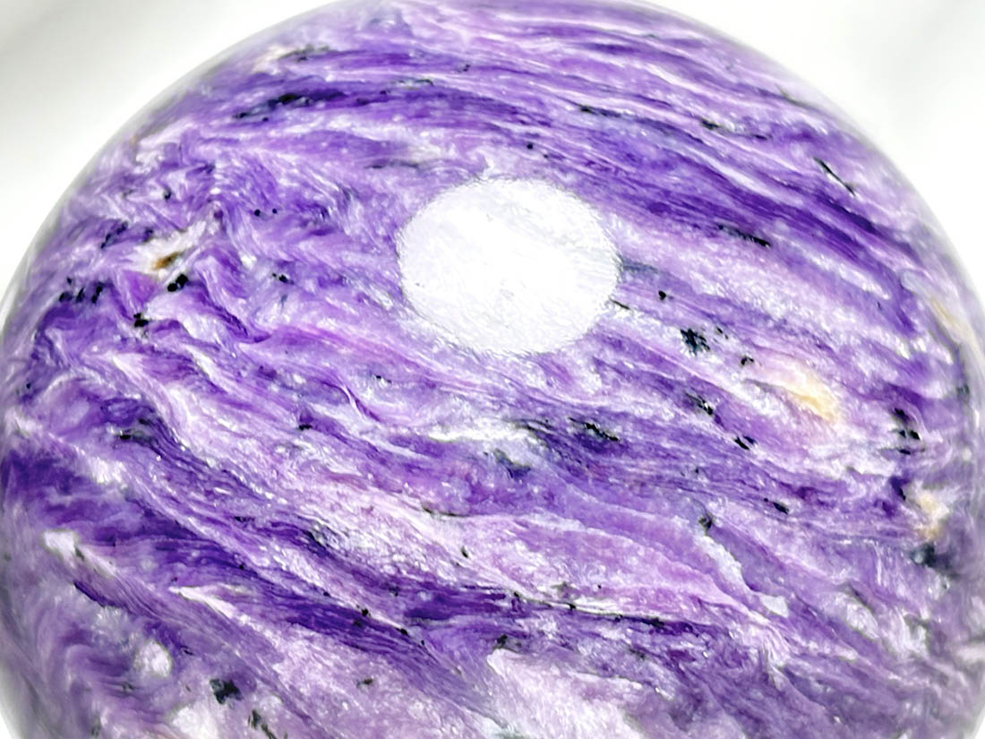 ロシア産 チャロアイト 74mm 丸玉 / Charoite