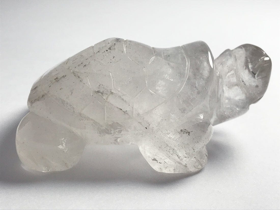 水晶 亀 彫刻