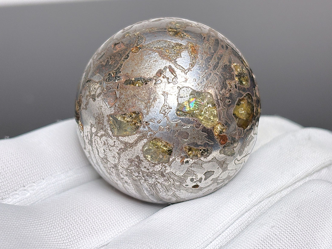 ロシア産 セイムチャン隕石 37mm 丸玉 / Seymchan meteorite