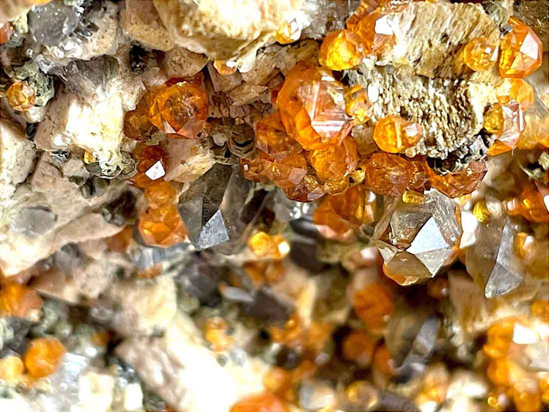 福建省 スぺサルチンガーネット / スモーキークォーツ