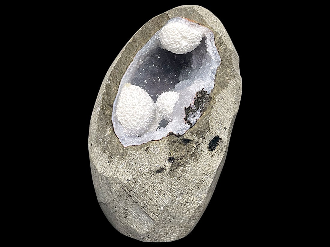 インド産スコレサイト (カルセドニー 共生)