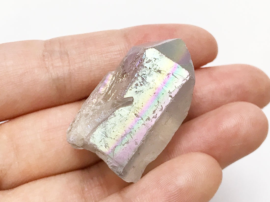 【一点物】ピンク オーラ 水晶 クォーツ ポイント 原石✩.*˚ 一点物】ピンク オーラ 水晶 クォーツ ポイント 原石✩.*˚ 25-40 mm 未