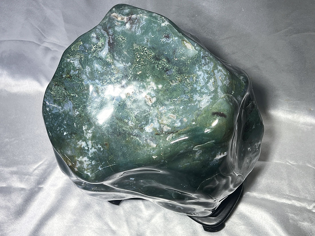 ★大特価【 希少 アメジスト モスアゲート ポイント タワー 原石 306g アゲート×アメジストジオード タワー04◇Agate×Amethyst Geode