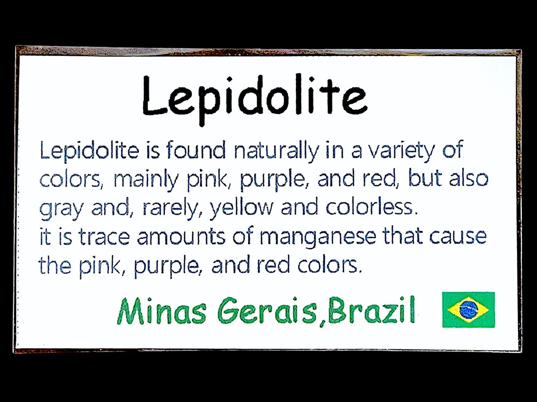 ブラジル産 レピドライト / Lepidolite ( リチア雲母 )